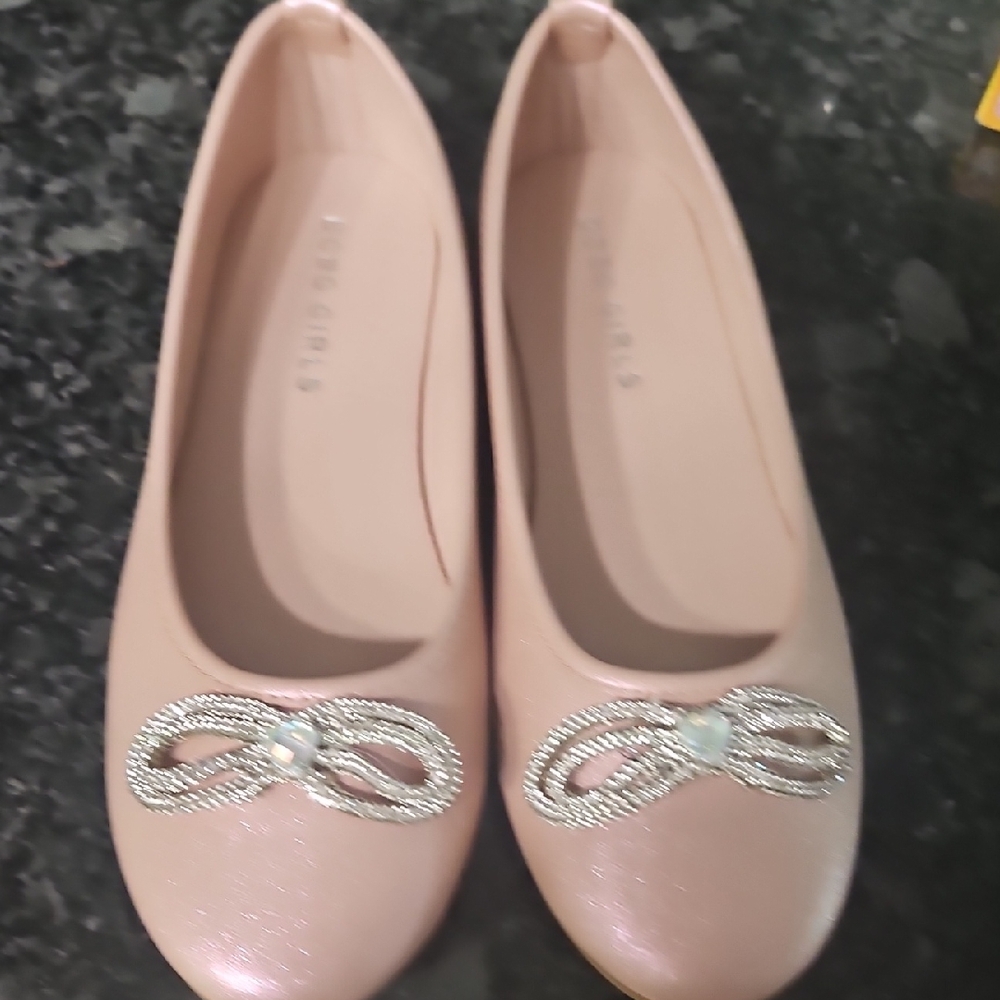 Chic BCBG Girl Pink Flats with Decorative Bow